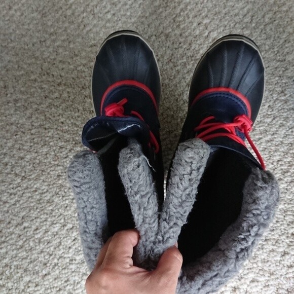Sorel Yoot Pac Nylon Cool Waterproof Snow Boots in red and blue Size 6 - Picture 8 of 11